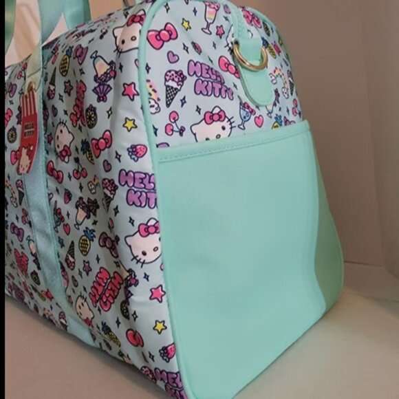 Hello Kitty Aqua Green Ice Cream Duffle Bag - Picture 3 of 7